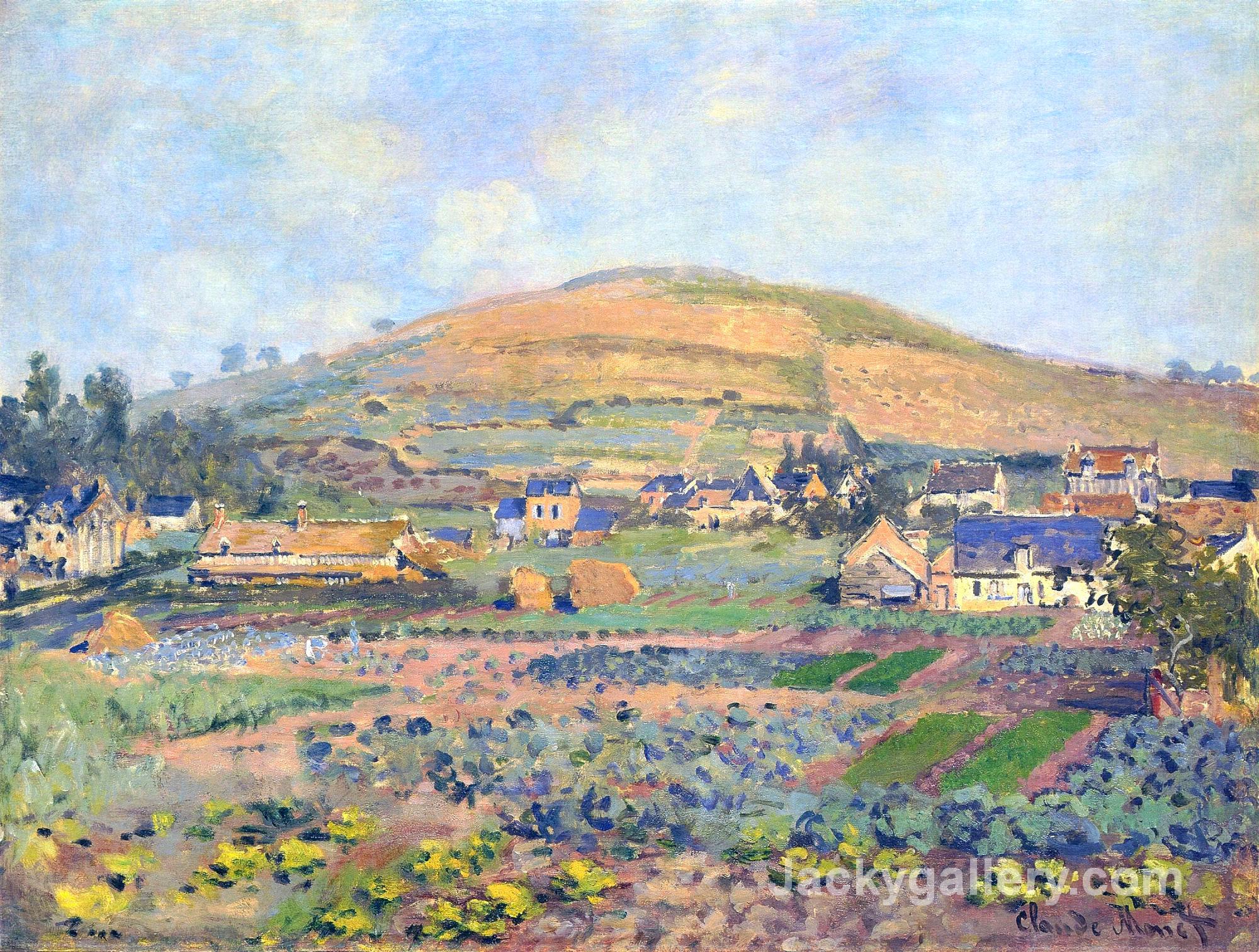 The Mount Riboudet in Rouen at Spring by Claude Monet paintings reproduction